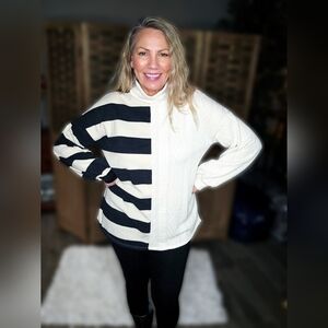 Bibi B&W Colorblock Top